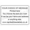38 x 25mm (1  x 1 inch) White Personalised Printed/Address Labels - Roll of 500 labels