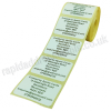 38 x 25mm (1  x 1 inch) White Personalised Printed/Address Labels - Roll of 500 labels