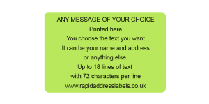 101.6 x 63.5mm (4 x 2 inch) Green Personalised Printed/Address Labels - Roll of 500 labels