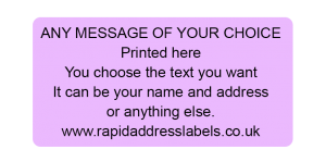 50 x 25mm (2 x 1 inch) Lilac Personalised Printed/Address Labels - Roll of 500 labels