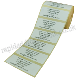60 x 20mm White Personalised Printed/Address Labels - Roll of 500 labels