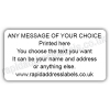 50 x 25mm (2 x 1 inch) White Personalised Printed/Address Labels - Roll of 500 labels