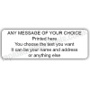 60 x 21mm White Personalised Printed/Address Labels - Roll of 500 labels