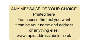 50 x 25mm (2 x 1 inch) Cream Personalised Printed/Address Labels - Roll of 500 labels