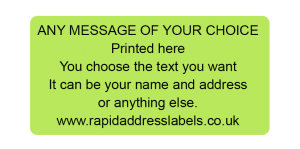 50 x 25mm (2 x 1 inch) Green Personalised Printed/Address Labels - Roll of 500 labels