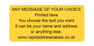 50 x 25mm (2 x 1 inch) Orange Personalised Printed/Address Labels - Roll of 500 labels