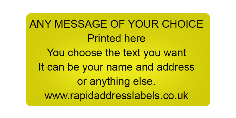 500 SELF ADHESIVE PERSONALISED LABELS YOU DECIDE TEXT YOU REQUIRE 