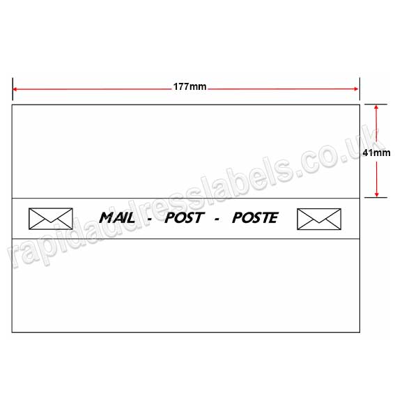 Universal, Double Franking Labels 41 x 177mm - Pack of 1,000 Labels ...